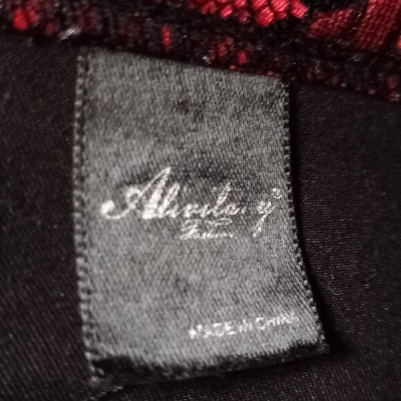 Corset 'Alivila.y' Red/Black Satin & Lace Size XXL - Picture 11 of 16